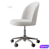 INES office chair La Redoute 3D Model Vray, Corona