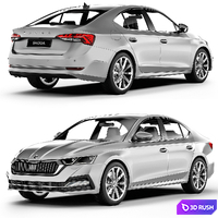 Skoda Octavia A8 2020 3D Model Vray