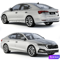 Skoda Octavia A8 2020 3D Model Vray