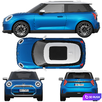 Mini Cooper SE 2024 3D Model Corona