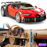 Bugatti Chiron + interior 3D Model Vray, Corona