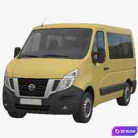 Nissan NV400 Minivan 3D Model Vray, Corona