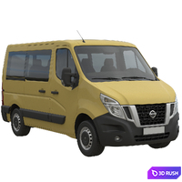 Nissan NV400 Minivan 3D Model Vray, Corona