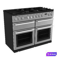 Rangemaster NEXSE110DFSS Nexus SE 110 Stainless Steel Dual Fuel Range Cooker 3D Model Vray