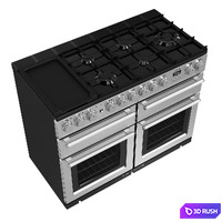 Rangemaster NEXSE110DFSS Nexus SE 110 Stainless Steel Dual Fuel Range Cooker 3D Model Vray
