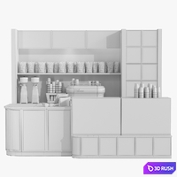 Coffee shop with desserts 222 3D Model Corona