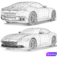 Ferrari Rome 2020 3D Model Vray