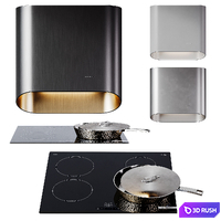 Hood Ciarko design SIMPLE | Induction cooker BOSCH 3D Model Corona