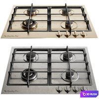 Gas plate for Kitchen 3D Model Vray, Corona