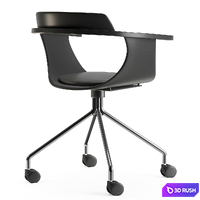 Office chair Jeffrey Black 3D Model Vray, Corona