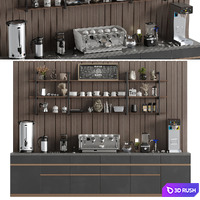 Equipment 7 For Barista 3D Model Vray, Corona
