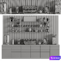 Equipment 7 For Barista 3D Model Vray, Corona