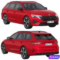 Skoda Octavia RS Combi 2025 3D Model Corona