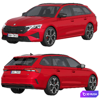Skoda Octavia RS Combi 2025 3D Model Corona