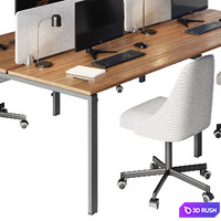 Office desks bench system 3D Model Corona