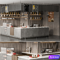 CAFE BAR NO23 3D Model Vray, Corona