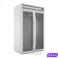 KUZZMAN CRISTAL 6 Refrigerator for fur and cashmere with glass doors 3D Model Corona