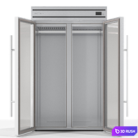 KUZZMAN CRISTAL 6 Refrigerator for fur and cashmere with glass doors 3D Model Corona