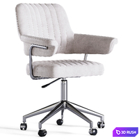 Yale Pink Velvet Swivel Home Office Chair 3D Model Corona