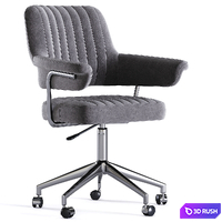 Yale Pink Velvet Swivel Home Office Chair 3D Model Corona