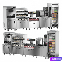Cafe Equipment Set 10 3D Model Vray, Corona