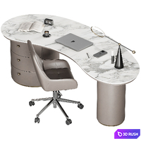 Office Furniture Manager set 25 3D Model Vray, Corona