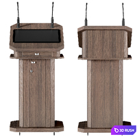Interactive rostrum of the speaker "Athena" 3D Model Vray, Corona