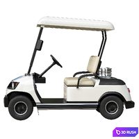 ECAR LT-A2DSP 2 Seat Golf Cart 3D Model Vray, Corona