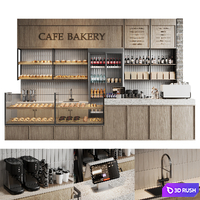 Cafe Bakery 01 3D Model Vray, Corona