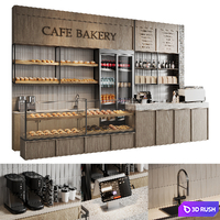 Cafe Bakery 01 3D Model Vray, Corona