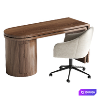 Twist rotating table and HOLTEN chair 3D Model Corona