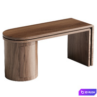 Twist rotating table and HOLTEN chair 3D Model Corona
