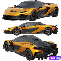 Mclaren W1 2025 3D Model Corona