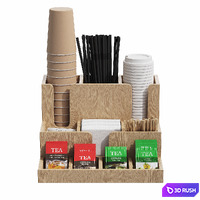 Organizer with tea for cafe, coffee shop 3D Model Corona