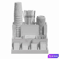 Organizer with tea for cafe, coffee shop 3D Model Corona