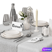 Restaurant Tableware 3D Model Corona