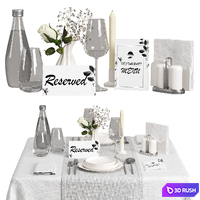Restaurant Tableware 3D Model Corona