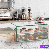 Coffee Bar 11 3D Model Vray, Corona