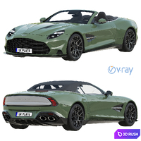 Aston Martin Vanquish Volante 2026 3D Model Vray