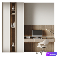 Minimalistic workplace in a modern style 04 3D Model Corona