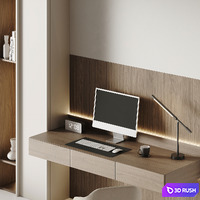 Minimalistic workplace in a modern style 04 3D Model Corona