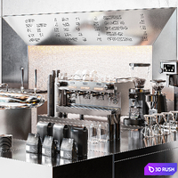 Industrial Cafe 3D Model Corona
