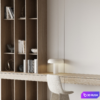 Workplace 17 3D Model Vray, Corona