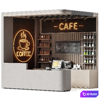 Cafe vol 33 3D Model Vray, Corona