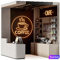 Cafe vol 33 3D Model Vray, Corona