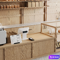 Restaurant 08 Bakery 3D Model Corona