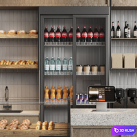Cafe Bakery 01 3D Model Vray, Corona