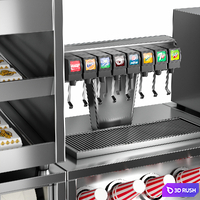 Cafe Equipment Set 10 3D Model Vray, Corona