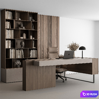 Boss Desk - Office Furniture 524 3D Model Vray, Corona