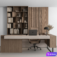 Boss Desk - Office Furniture 524 3D Model Vray, Corona